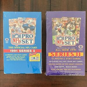 2 pack. NFL Pro Set 1991 Series I & II Trading Cards